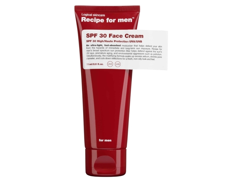 Shiseido Recipe For Men SPF 30 ansigtscreme (75 ml)