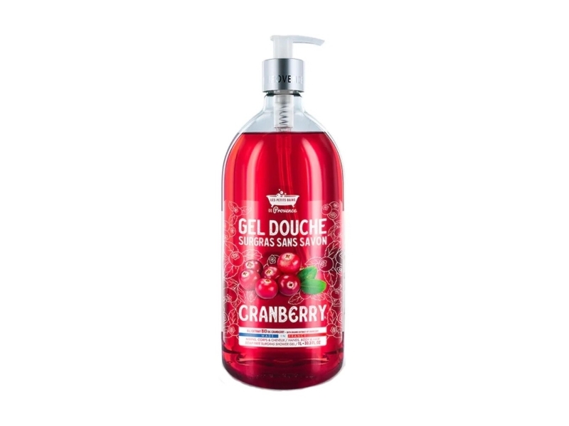 Les Petits Bains De Provence Cranberry Shower Gel 1L - Gentle And Superfatted