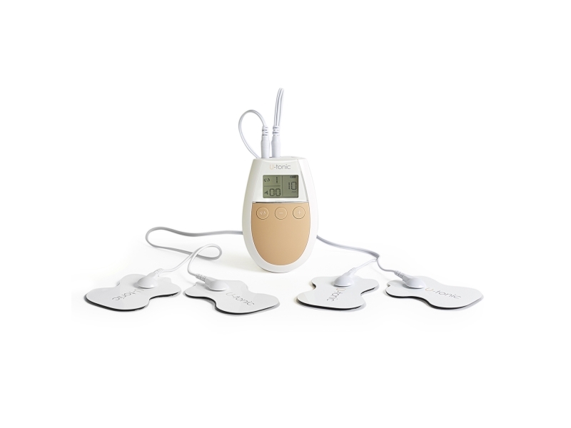 500 Cosmetics U-Tonic elektrostimulation med 4 vibrerende enheder, massager til muskler, hvid, unisex