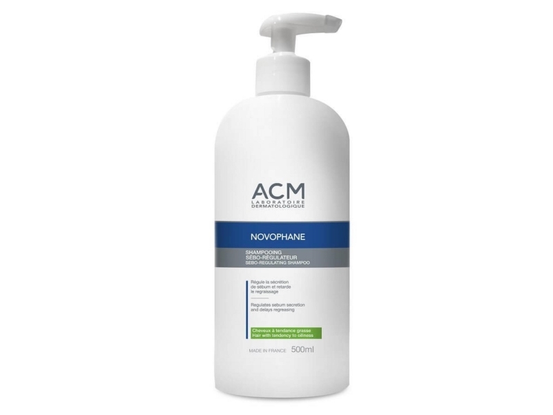 Laboratoire Acm Novophane Hair Treatment Shampoo For Regulation Of Excessive Sebum For Oily Hair 500 Ml