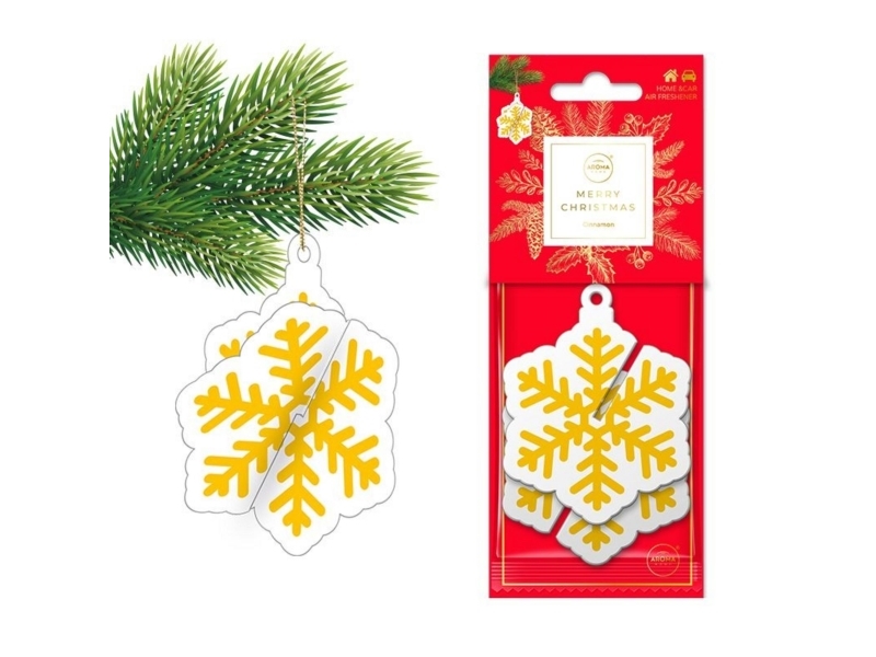 La Casa De Los Aromas Aroma Car, Xmas 3D Snowflake, Cinnamon, Rumduft Til Bil Unisex