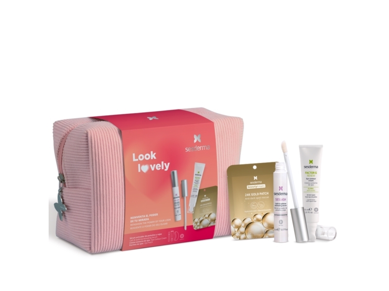 Sesderma-Set: Seslash (Für Growth Stimulation) Wimpernserum 5 G + Factor G, Renewing Augencreme 15 Ml + Beauty Treats, 24K Gold, Gegen Dunkle Stellen