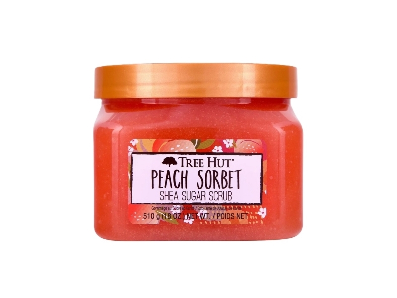 Tree Hut Peach Sorbet Shea Sugar Scrub 18 Oz Ultra Hydrating Exfoliating Nourishing Essential Body Care