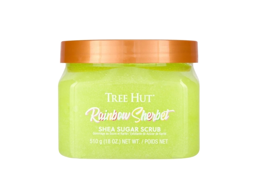 Tree Hut Shea Body Scrub Rainbow Sherbet & Peach Sorbet 18 Oz