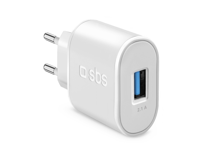 Sbs Tetr1usb2awfast 10W Usb-A Vægoplader - Hvid