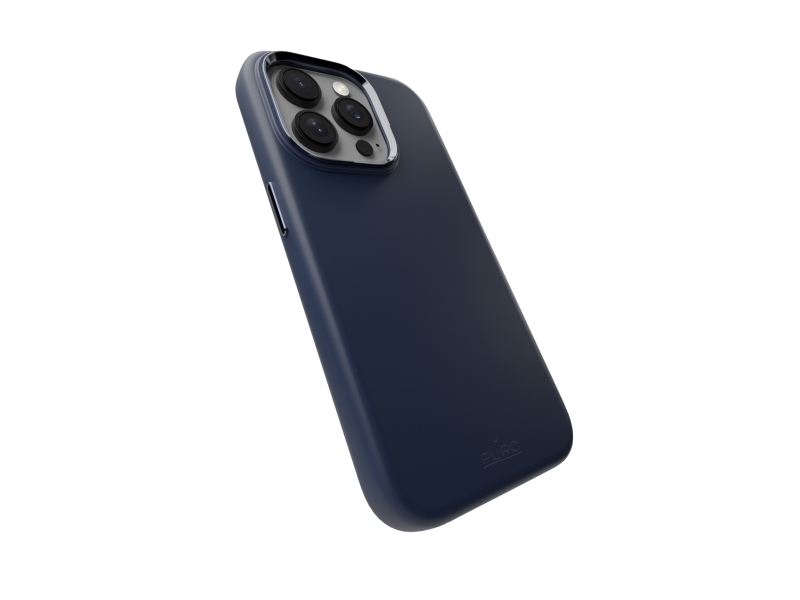 Puro Icon Mag Pro Magsafe Silicone Case For Iphone 15 Pro Max - Dark Blue