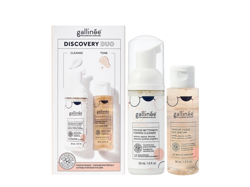 Gallinee Duo Set: Microbiome Skincare, Prebiotics & Postbiotics, Klärender Reinigungsschaum 50 Ml + Microbiome Skincare, Prebiotics & Postbiotics, Be
