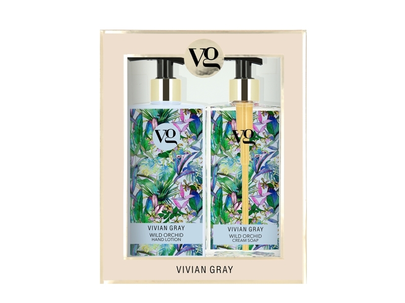 Set Vivian Gray: Wild Orchid, Hydrating, Hand Lotion, 350 ml + Wild Orchid, Cleansing, Liquid Soap, 350 ml