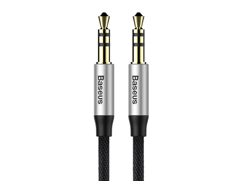 Baseus CAM30CS1, 3.5mm, Hanstik, 3.5mm, Hanstik, 1,5 m, Sort, Sølv | Datortillbehör - Kablar & adaptrar - Ljudkablar | GameStuff