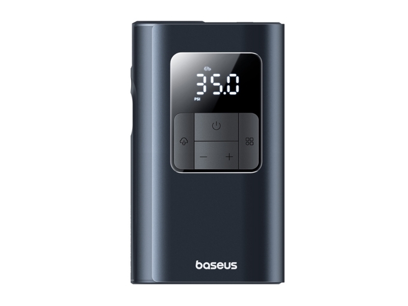 „Baseus“ Padangų Kompresorius „Primetrip Va1 75W 2In1“ Su Žibintuvėliu Ir Išorine Baterija, 6000 Mah, Juodas
