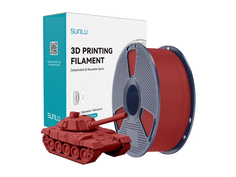 Sunlu Pla+ High-Speed Rød Filament