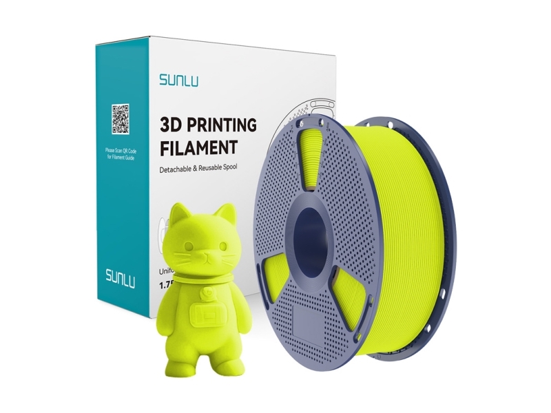 SUNLU PLA Matte 1,75 mm 1 kg filament (lysegrøn)
