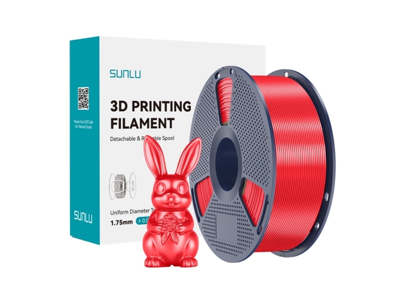 Sunlu Pla+ Seidenfilament (Rød)