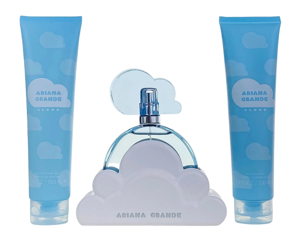 Ariana Grande Set Cloud: Eau De Parfum 100 Ml + Hydrating Body Lotion 100 Ml + Body Wash 100 Ml