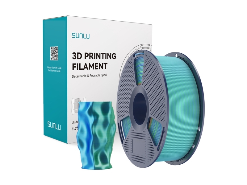 Sunlu Pla+ Silk Dual Colour Filament (Blau-Grün)