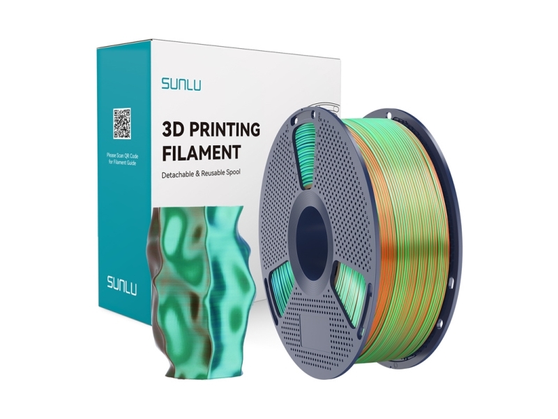 Sunlu Pla+ Silk Filament Tri-Color (Orange, Blau Und Grün)