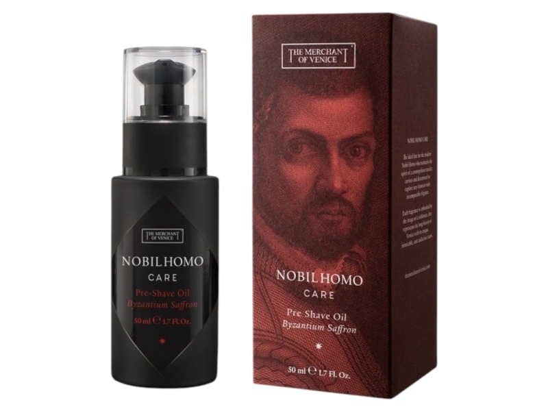 The Merchant of Venice Byzantium Saffron, olivenolie, fugt- og blødgørende pre-shave olie 50 ml