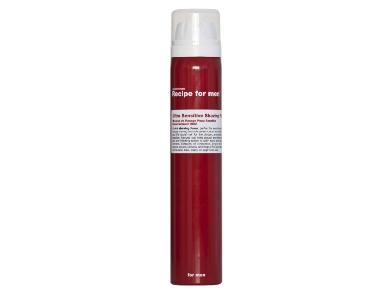 Recipe For Men, Ultra Sensitive Shaving Foam, Energising, Shaving Foam, 100 ml