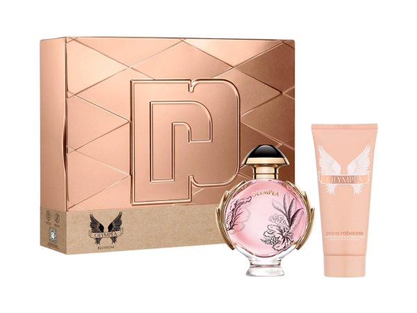 Set Paco Rabanne: Olympea Blossom, Eau De Parfum, For Women, 80 ml + Olympea Blossom, Hydrating, Body Lotion, 100 ml