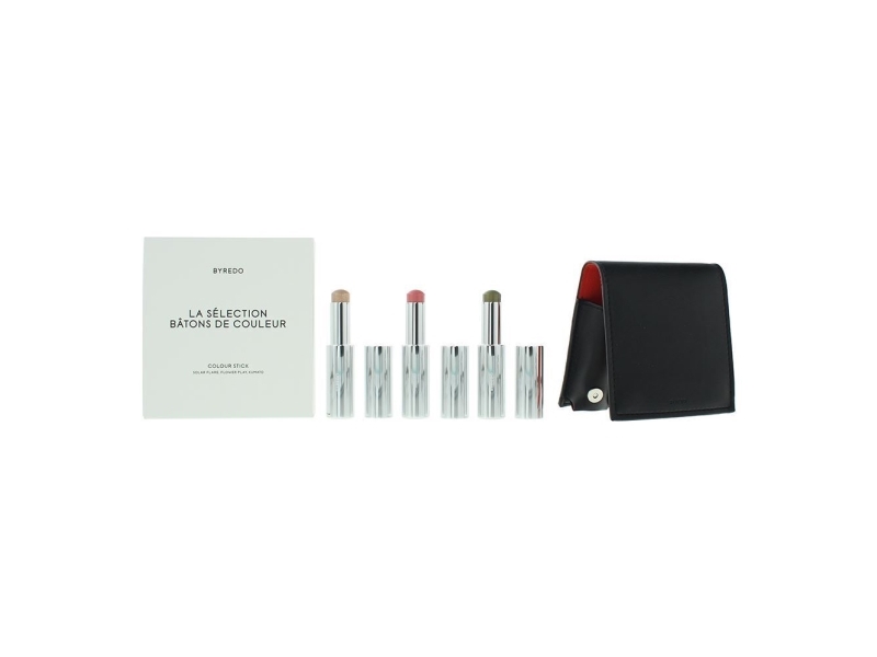 Byredo Orange Set Of 3 Face Sticks With Leather Pouch - Solar Flare, Flower Play, Kumato