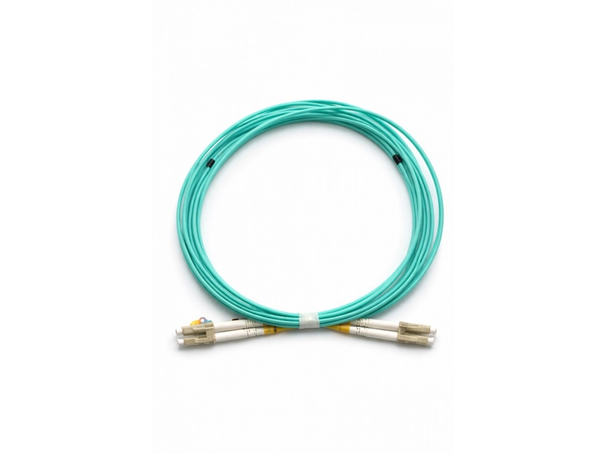 LC-LC OM4 duplex fiberoptisk patchkabel 1 m