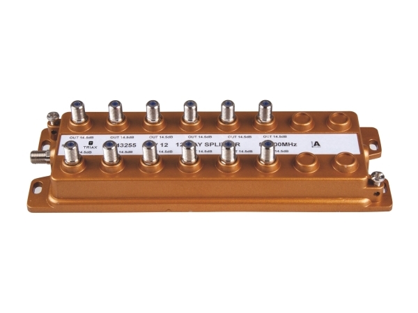 Triax Acv 12, Kabelsplitter, 75 Ohm, 5 - 1000 Mhz, Bronze, Kupfer, Zink, Buchse