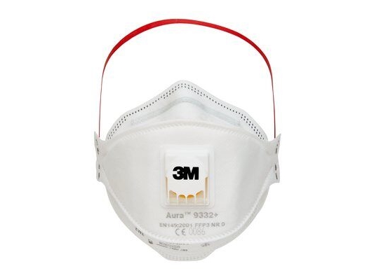 3M 9332Pro5, Halvmaske Respirator, Luftrensende Åndedrætsværn, Ffp3, Gas & Oil, Generel Fremstilling, Industriel Vedligeholdelse, Hvid, Ce