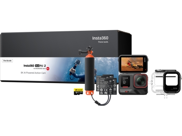 Insta360 Ace Pro 2 Dive Bundle, 8K Ultra HD, 50 MP, 240 fps, Wi-Fi, Bluetooth, 1800 mAh | Foto och video - Videokamera - Videokamera för action | GameStuff