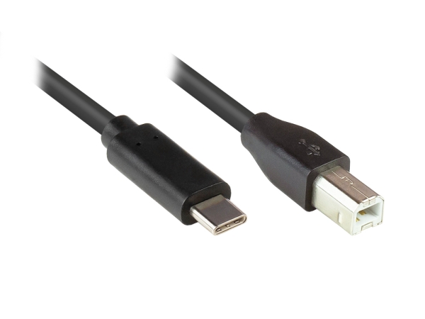 Alcasa 2510-Cb005 Usb-Kabel 0,5 M Usb 2.0 Usb C Usb B Schwarz (2510-Cb005)