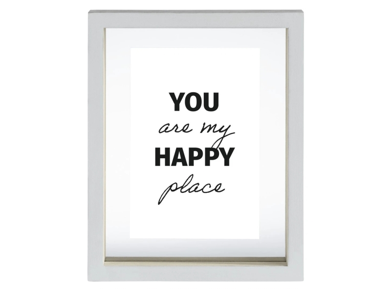 Hama Happy, Enkelt Billedramme, Mdf, Træ, Hvid, Bord, 10 X 15 Cm, Rektangulær