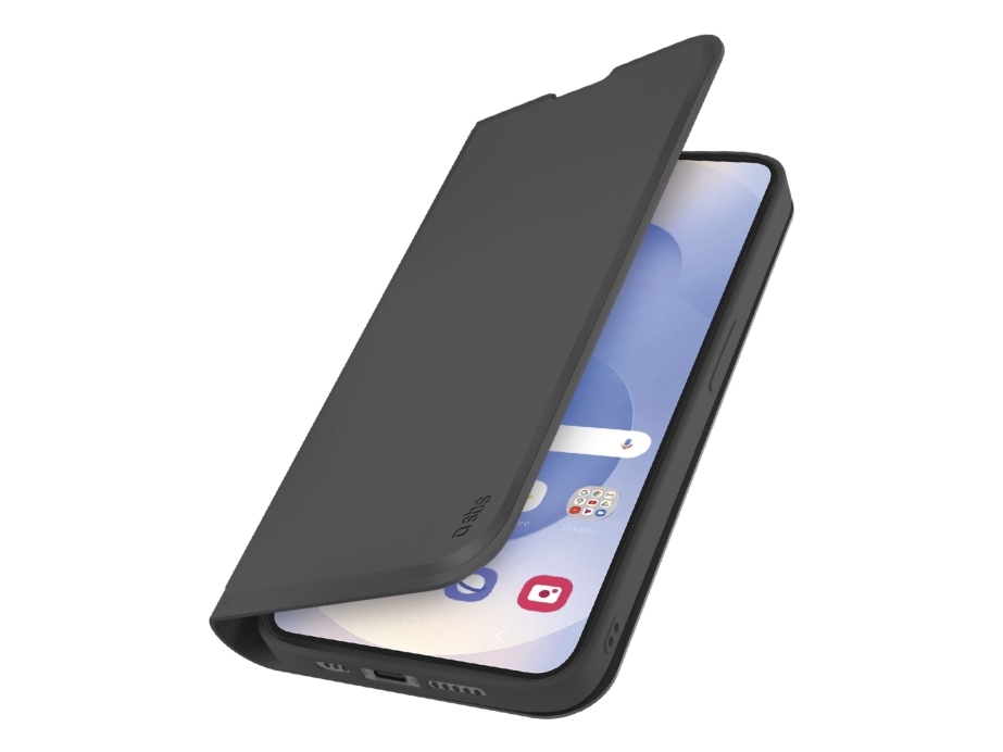Sbs Wallet Etui Mit Ständer Und Brieftasche Für Samsung Galaxy S25 Edge - Sort