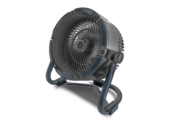 Unold Akkuventilator Outdoor 86655, Husholdning ventilator, Sort, Gulv, Bord, Væg, Metal, Plast, Knapper, Hvid