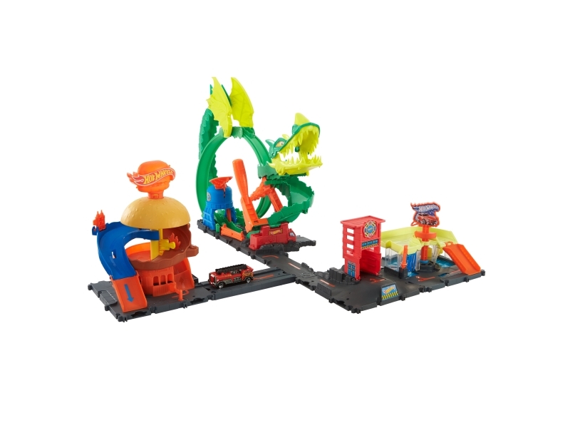 Hot Wheels City Downtown-banesæt, sortiment, Kørebane, legetøj, 4 År, Plast, Flerfarvet