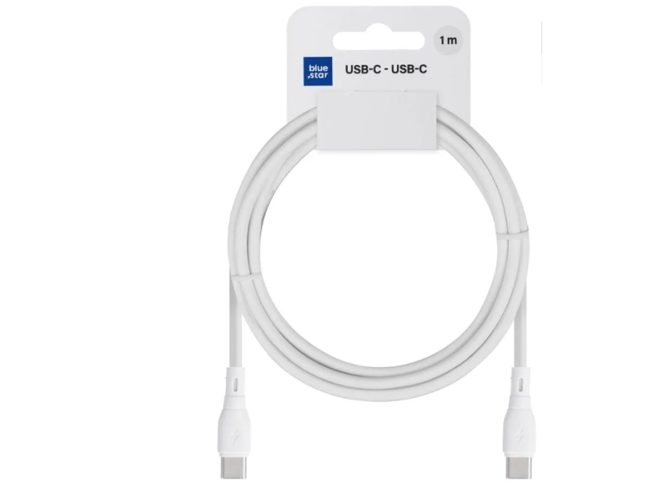 Usb Kabel Bluestar Blue Star Eco 3A 60W Usb-C Til Usb-C Pj73-13-3 1 M Hvid