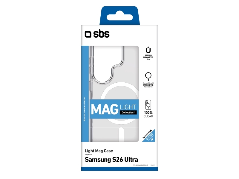 Sbs Cover Light Mag Beskyttelsescover Til Samsung Galaxy S26 Ultra Kompatibelt Med Magsafe - Transparent