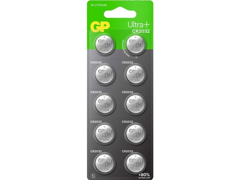 Gp Battery Gp Cr2032 10X - Lithium-Knopfzelle 20.0X3.2 Mm 10Er-Pack - Cr2032 (Gpcr2032std904c10)