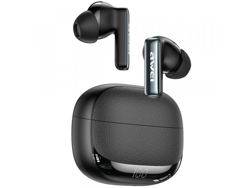 Kabellose Earbuds Awei Ta19 Anc Bluetooth 6.0 Tws + Lade-Station Schwarz