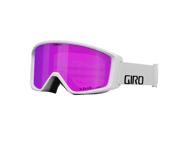 Giro Talvilasit GIRO INDEX VIVID 2.0 (Super Large OTG) (sylinterimäinen) WHITE WORDMARK (VIVID PINK lasi 00% S2) (UUSI 2024/2025)