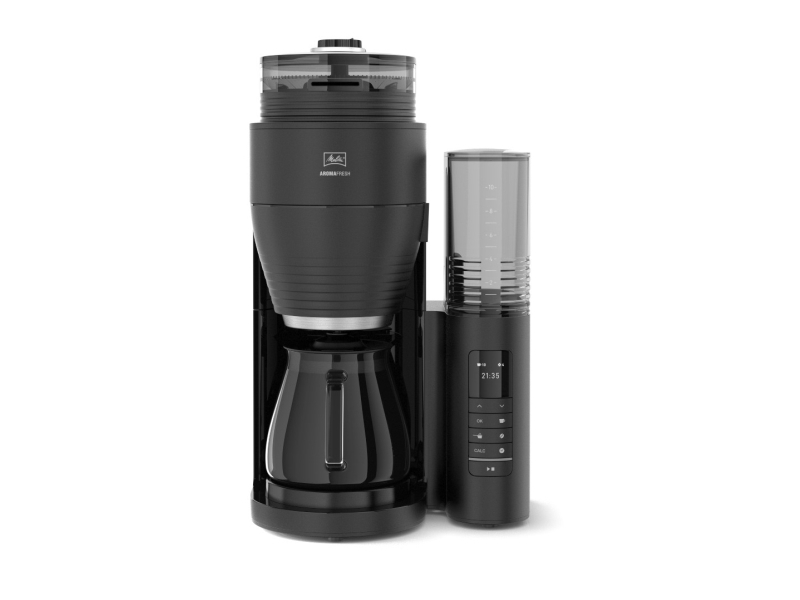 Melitta Aromafresh PRO X, Filter kaffemaskine, 1,25 L, Kaffebønner, Malet kaffe, Indbygget kværn, 1130 W, Sort