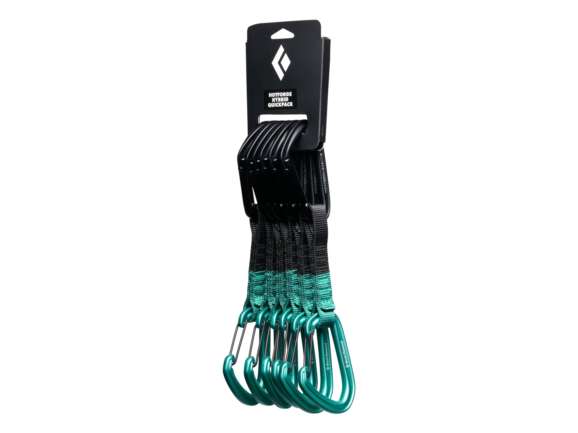 Black Diamond HotForge Hybrid Quickpack, Nøglelås, Låsekarabin, D-formet, Aluminium, Grøn, 24 kN