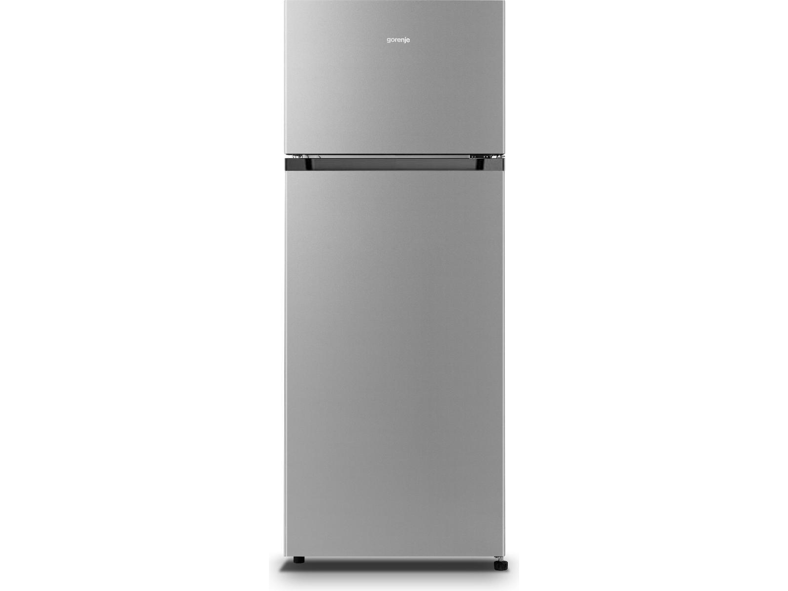 Gorenje Freistehend Kühlschrank/Gefrierschrank, 143.6 X 55.4 X 54.2 Cm, Edelstahl, 206 L, N-T, 2 Kg/24H, D, Fresh Zone Fach, Grau, Metallisch