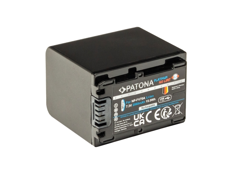 Patona 1394, Sony, 2060 Mah, Lithium-Ion (Li-Ion)