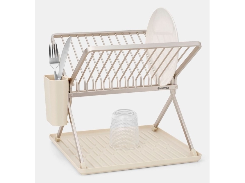Brabantia 252082, Kuivausteline, Teline, Pöydän pinta, Astiat, Beige, Alumiini