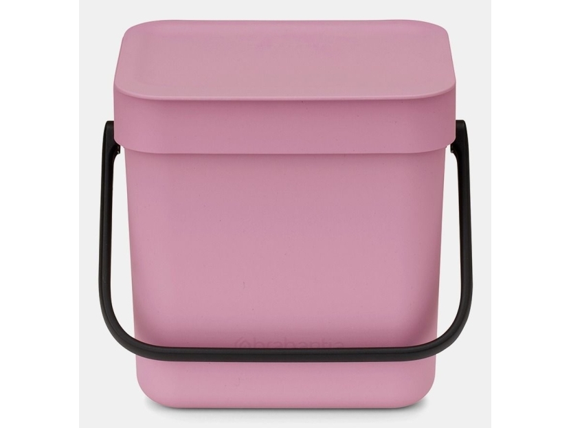 Brabantia Sort & Go, 3 L, Rektangulær, Genanvendt Plast, Lyserød, Lilac Pink, Vejledning