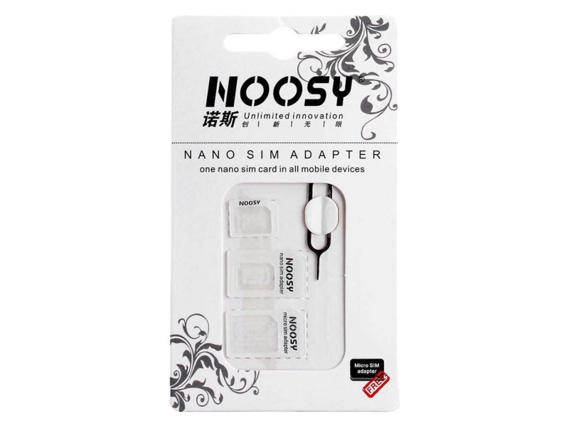 Hurtel Noosa SIM Card Adapter Set + Key - White