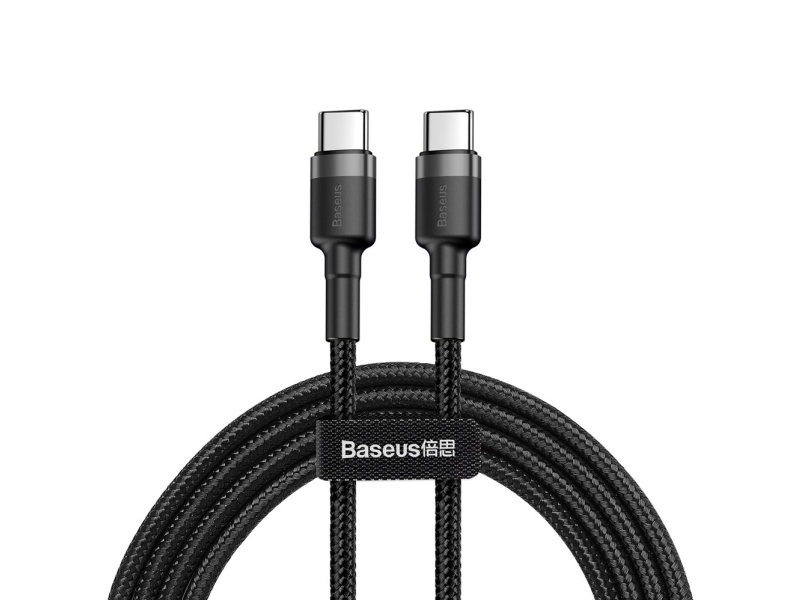 Baseus Cafule, 2 M, Usb C, Usb C, 0,48 Gbit/Sek, Sort, Grå