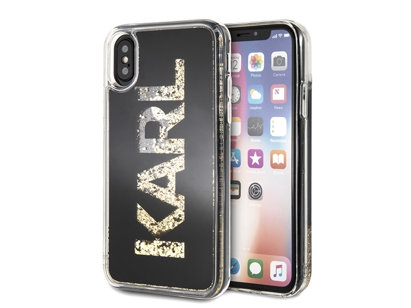Karl Lagerfeld Karl Logo Glitzer Case Für Iphone X/Xs - Schwarz