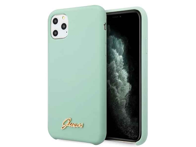 Guess Guhcn58lslmgg Iphone 11 Pro Hardcase Silikone Grøn/Grøn Vintage Gold Logo