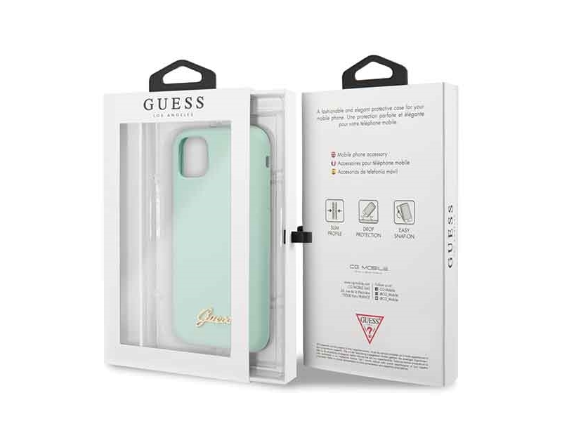Guess Guhcn58lslmgg Iphone 11 Pro Hardcase Silikone Grøn/Grøn Vintage Gold Logo
