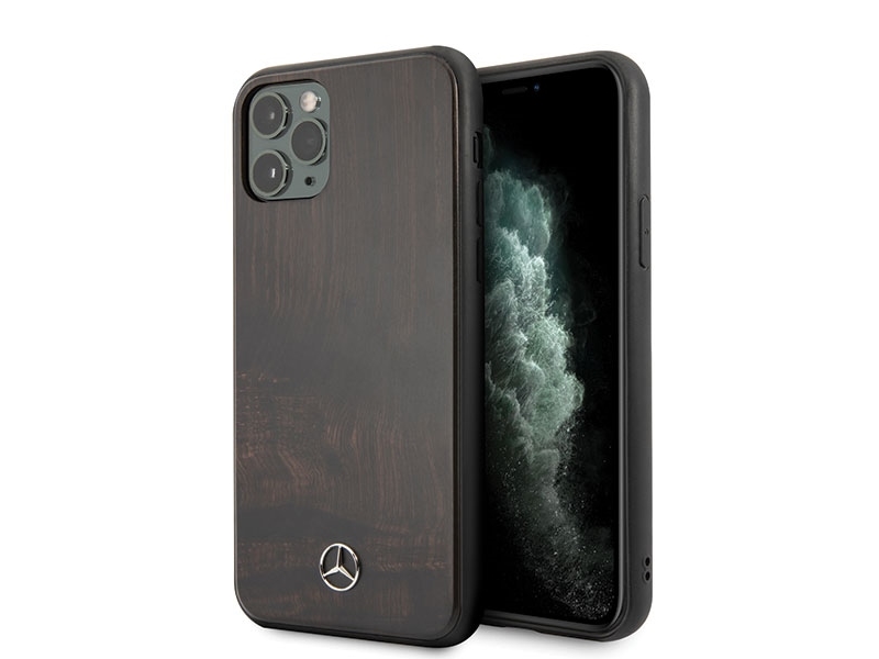 Mercedes Wood Line Rosewood Case Für Iphone 11 Pro Max - Braun